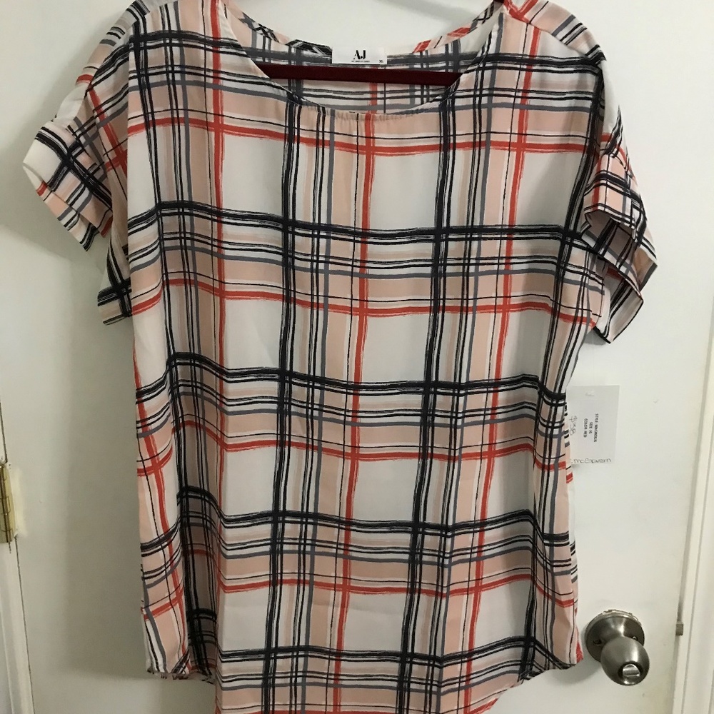 Plaid  blouse NWT